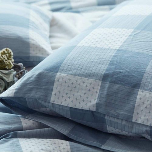  CLOTHKNOW Checker Duvet Cover Sets Grey Full/Queen Quilt Cover Geometric Pattern Bedding Cover Sets Reversible for Boys Men Durable 1 Duvet Cover 2 Pillowcases no Comforter