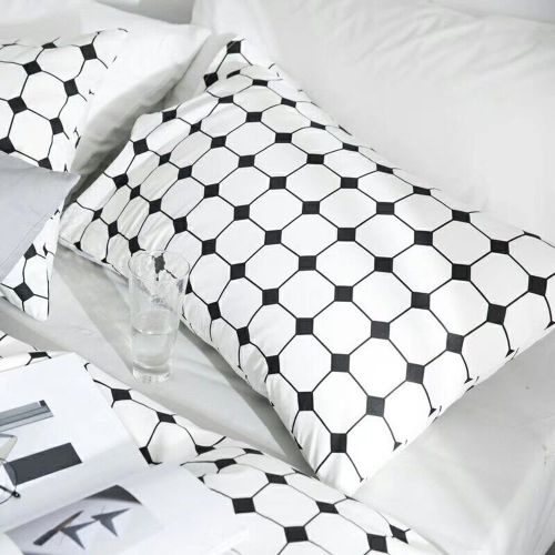  CLOTHKNOW Brown Duvet Cover Full/Queen Modern Quilt Cover Geometric Comforter Cover Reversible Teens Boys Comfortable 1 Duvet Cover 2 Pillowcases no Comforter