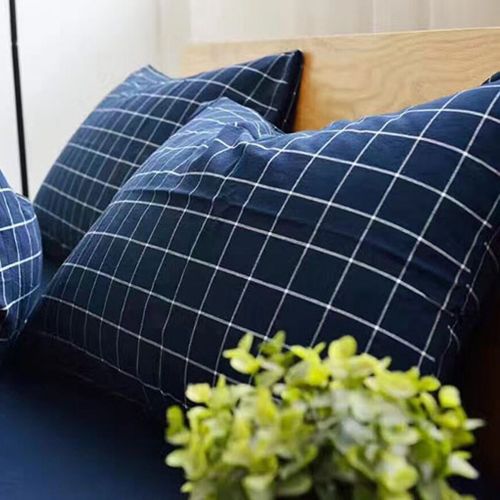  CLOTHKNOW Reversible Duvet Cover Checker Quilt Cover Geometric Bedding Cover Sets Brown Cotton for Teens 1 Duvet Cover 2 Pillowcases no Comforter Full/Queen Gingham Simple