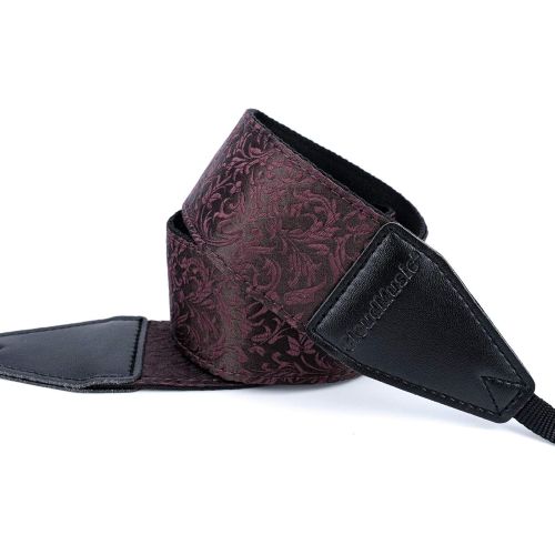 CLOUDMUSIC Camera Strap Jacquard Weave Neck Strap for Girls Men Women Floral Series(Leaves in Brwon)