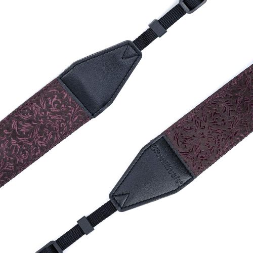  CLOUDMUSIC Camera Strap Jacquard Weave Neck Strap for Girls Men Women Floral Series(Leaves in Brwon)