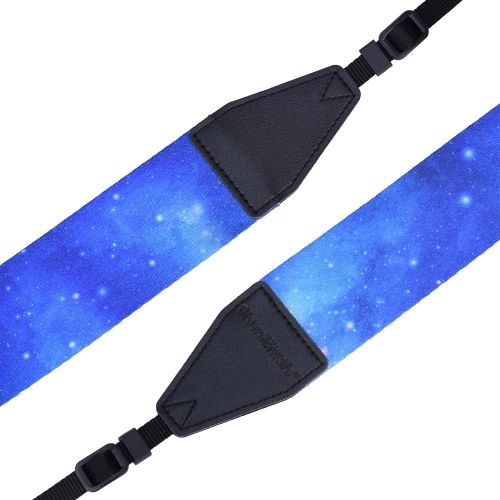  CLOUDMUSIC Camera Strap Jacquard Weave Neck Strap For Girls Men Women Floral Series(Blue Galaxy)