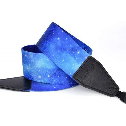  CLOUDMUSIC Camera Strap Jacquard Weave Neck Strap For Girls Men Women Floral Series(Blue Galaxy)