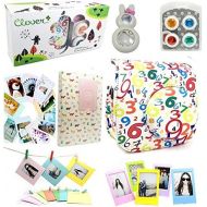 CLOVER 7 in 1 Accessory Bundles Set for Fujifilm Instax Mini 8 Instant Camera (Numbers Case Bag/Album/Colorful Filter/Rabbit Close-Up Lens/Wall Hanging Frame/Photo Frame/Sticker Bo
