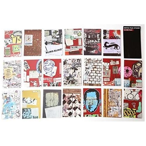  CLOVER 80 Sheets for Instant Camera Mini Film FujiFilm Instax Mini 8 9 7s 25 50s 90 Sticker Borders -Graffitic Poste Pattern