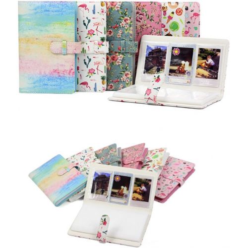  CLOVER 96 Pockets Photo Album 3 inch Book for Fujifilm Instax Mini 9 Mini 8 Mini 7s Mini 25 Mini 70 Mini 90 Leica Sofort Lomo Mini Liplay Instant Camera Films - Cactus Flamingo