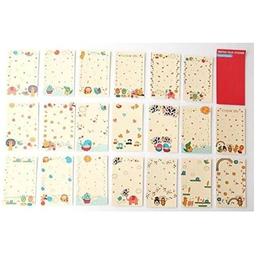  CLOVER 80 Sheets for Instant Camera Mini Film FujiFilm Instax Mini 8 9 7s 25 50s 90 Sticker Borders - Forest Friends Pattern