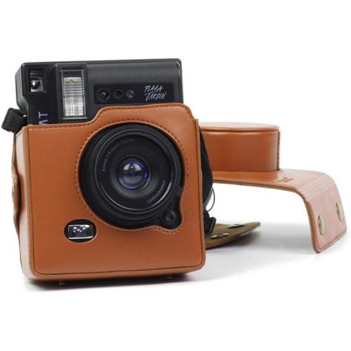  CLOVER Retro Vintage Brown PU Leather Camera Case Bag for LOMO Automat Instax Camera