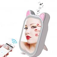 CLQ Makeup Mirrors Wall-Mounted Mirrors Mirror Creative light music rhythm makeup mirror USB charging Bluetooth connection led fill light makeup mirror Bluetooth Bathroom Mirrors Floor