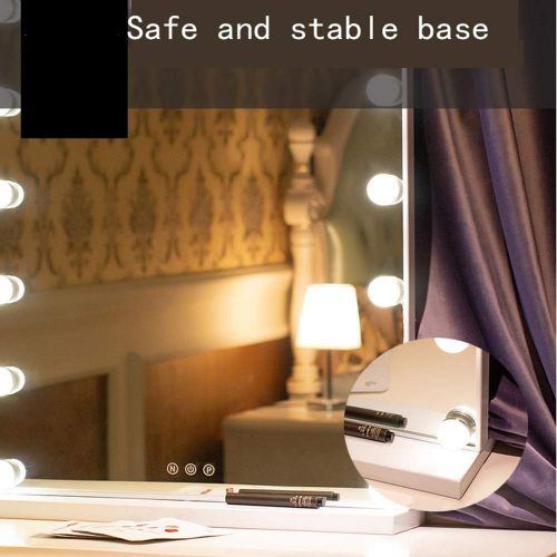  CLQ Hollywood Lighted Vanity Makeup Mirror with Bright LED Lights, Light-up Frameless Dressing Table Cosmetic Mirror with 16 Dimmable Bulbs, Multiple Color Modes, Table-Top Or Wall Mou