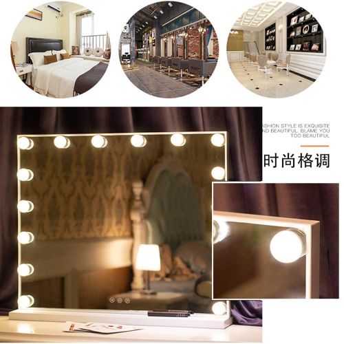  CLQ Makeup Mirrors Wall-Mounted Mirrors Mirror 24.4/20.4 inch Hollywood Light Up Vanity Makeup Mirror Silver with LED Lights for Makeup Dressing Table Professional Illuminated Cosmetic