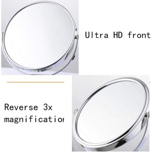  CLQ Makeup Mirrors Wall-Mounted Mirrors Mirror 7-8-Inch Massive Magnifying Makeup Mirror | Double-Sided 1X & 3X Magnification for Vanity Countertop Bathroom Mirrors Floor & Full Le