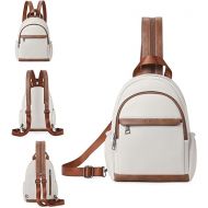 CLUCI Sling Bags for Women,Small Backpack for Women, Leather Sling Backpack Convertible Crossbody Bags for Women Travel