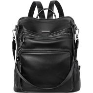 CLUCI Backpack Purse for Women Black Backpack Leather Large Travel Fashion Designer Convertible Ladies Work Backpack Shoulder Bags with Tassel