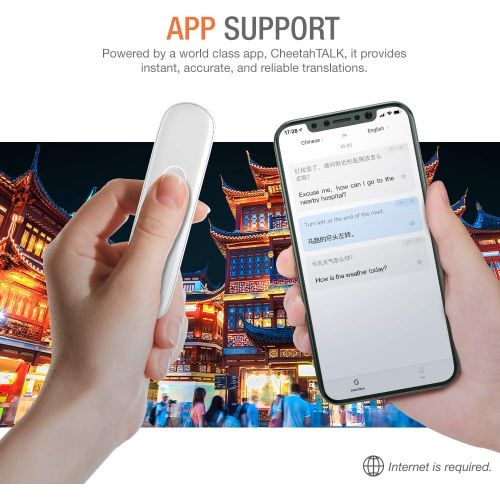  [아마존 핫딜] [아마존핫딜]CM Smart Instant Language Translator Device (White) Portable Foreign Language Translator Real-Time 2-Way Translations [Support Up to 42 Languages/Voice Operated] Compatible iPhone