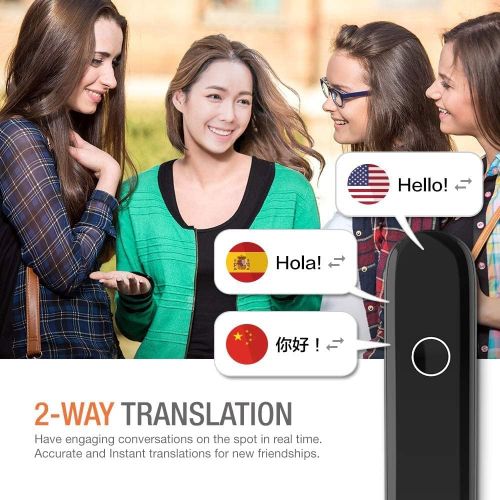  [아마존베스트]Cheetah CM Smart Instant Language Translator Device (UV Black) Portable Foreign Language Real-Time 2-Way Translations [Support 42 Languages/Voice Operated]
