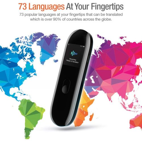  [아마존베스트]CheetahTALK Plus CM Portable AI Real-time Language Translator (Support 73 Languages) Two Way Voice Interpreter Smart Translation Compatible with ISO/Android Device- Black