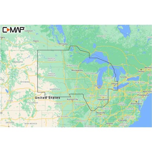  C-MAP Reveal Lake Charts for Marine GPS Navigation with Shaded Relief, Hi-Res Bathymetry, Vectors, Custom Depth Shading