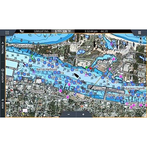  C-MAP Reveal Lake Charts for Marine GPS Navigation with Shaded Relief, Hi-Res Bathymetry, Vectors, Custom Depth Shading