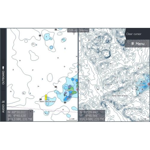  C-MAP Reveal Lake Charts for Marine GPS Navigation with Shaded Relief, Hi-Res Bathymetry, Vectors, Custom Depth Shading