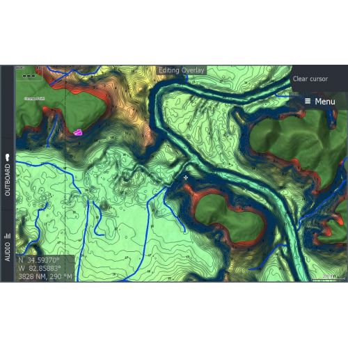  C-MAP Reveal Lake Charts for Marine GPS Navigation with Shaded Relief, Hi-Res Bathymetry, Vectors, Custom Depth Shading