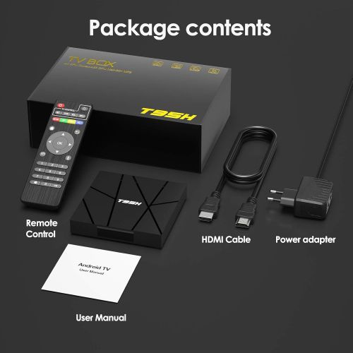  [아마존베스트]-Service-Informationen Android 10.0 TV Box T95H 2GB RAM 16GB ROM llwinner H616 Quad-Core 64bit WiFi 2.4+100MB LAN Android TV Box / H.265 3D 4K HD Smart Android TV Box