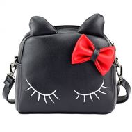 CMK Trendy Kids Cute Little Girls Cat Purse for Toddler Kids Bags with Bows