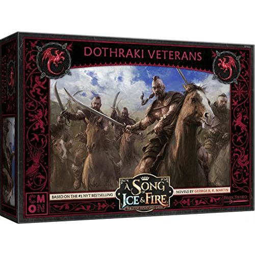  A Song of Ice and Fire Tabletop Miniatures Dothraki Veterans Unit Box Strategy Game for Teens and Adults Ages 14+ 2+ Players Average Playtime 45-60 Minutes Made by CMON