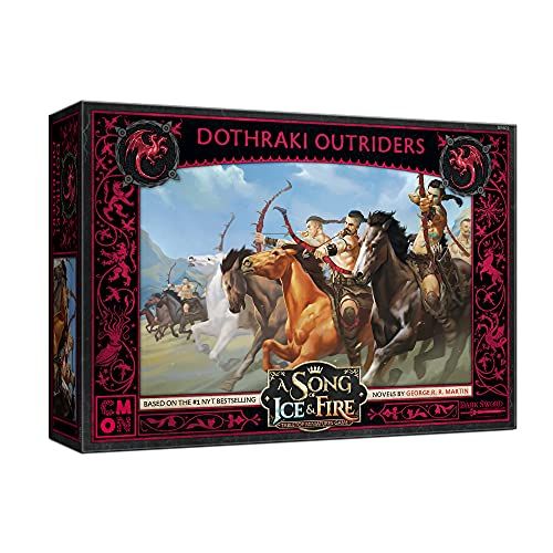  A Song of Ice and Fire Tabletop Miniatures Dothraki Outriders Unit Box Strategy Game for Teens and Adults Ages 14+ 2+ Players Average Playtime 45-60 Minutes Made by CMON