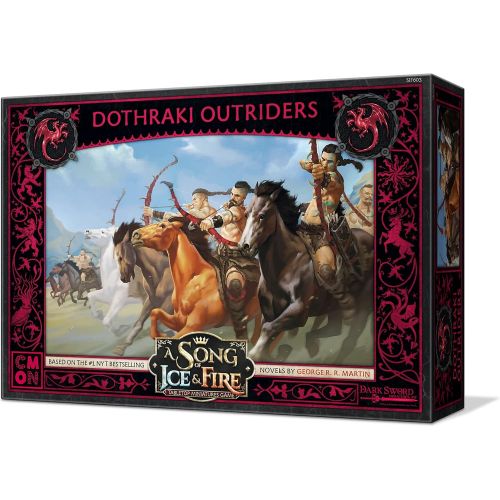  A Song of Ice and Fire Tabletop Miniatures Dothraki Outriders Unit Box Strategy Game for Teens and Adults Ages 14+ 2+ Players Average Playtime 45-60 Minutes Made by CMON