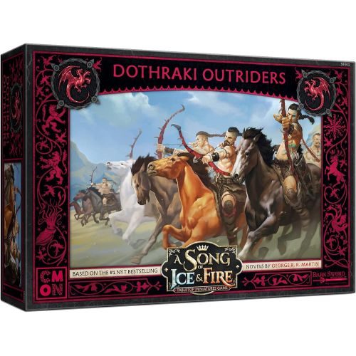  A Song of Ice and Fire Tabletop Miniatures Dothraki Outriders Unit Box Strategy Game for Teens and Adults Ages 14+ 2+ Players Average Playtime 45-60 Minutes Made by CMON