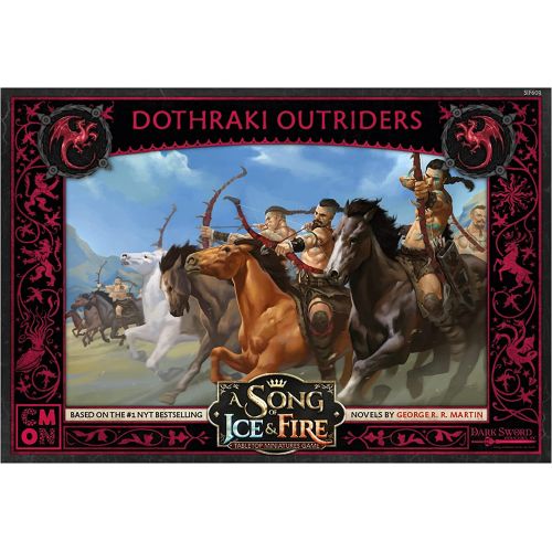  A Song of Ice and Fire Tabletop Miniatures Dothraki Outriders Unit Box Strategy Game for Teens and Adults Ages 14+ 2+ Players Average Playtime 45-60 Minutes Made by CMON