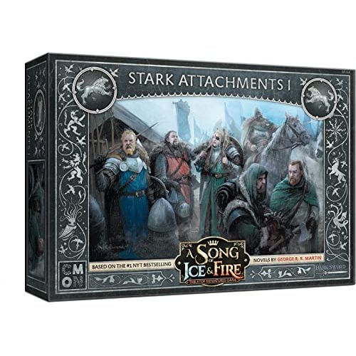  A Song of Ice and Fire Tabletop Miniatures Game Stark Unit Attachments Box I Strategy Game for Teens and Adults Ages 14+ 2+ Players Average Playtime 45-60 Minutes Made by CMON