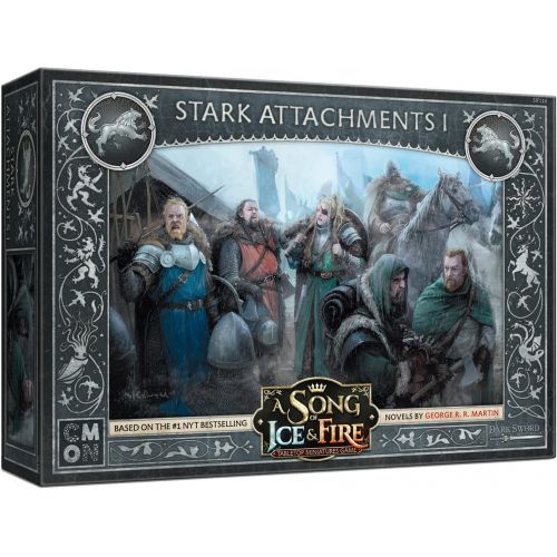  A Song of Ice and Fire Tabletop Miniatures Game Stark Unit Attachments Box I Strategy Game for Teens and Adults Ages 14+ 2+ Players Average Playtime 45-60 Minutes Made by CMON