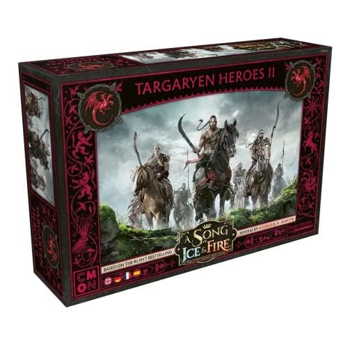  A Song of Ice and Fire Tabletop Miniatures Targaryen Heroes II Unit Box Strategy Game for Teens and Adults Ages 14+ 2+ Players Average Playtime 45-60 Minutes Made by CMON, (SIF610)