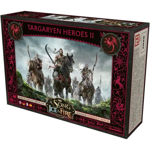  A Song of Ice and Fire Tabletop Miniatures Targaryen Heroes II Unit Box Strategy Game for Teens and Adults Ages 14+ 2+ Players Average Playtime 45-60 Minutes Made by CMON, (SIF610)