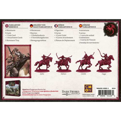  A Song of Ice and Fire Tabletop Miniatures Targaryen Heroes II Unit Box Strategy Game for Teens and Adults Ages 14+ 2+ Players Average Playtime 45-60 Minutes Made by CMON, (SIF610)