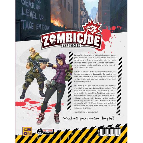  CMON Zombicide Chronicles The Roleplaying Game Core Book Strategy Game Zombie Adventure Game Cooperative Game for Adults and Teens Ages 14+ 2+ Players Avg. Playtime 30-45 Minutes Made b