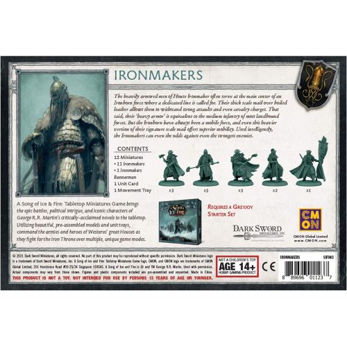  A Song of Ice and Fire Tabletop Miniatures Game Ironmakers Unit Box Strategy Game for Teens and Adults Ages 14+ 2+ Players Average Playtime 45-60 Minutes Made by CMON