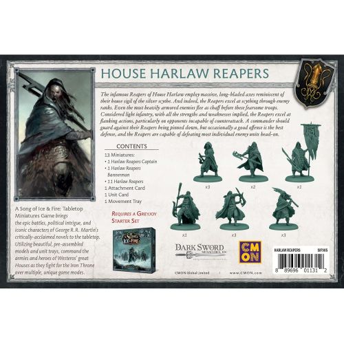  A Song of Ice and Fire Tabletop Miniatures Game Harlaw Reapers Unit Box Strategy Game for Teens and Adults Ages 14+ 2+ Players Average Playtime 45-60 Minutes Made by CMON SIF905 Mu