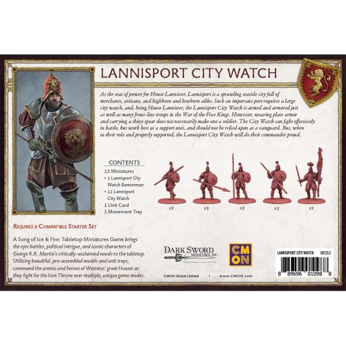  A Song of Ice and Fire Tabletop Miniatures Game Lannisport Enforcers Unit Box Strategy Game for Teens and Adults Ages 14+ 2+ Players Avg. Playtime 45-60 Minutes Made by CMON