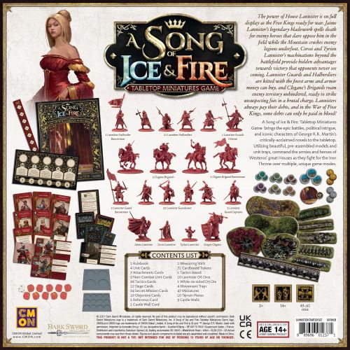  A Song of Ice & Fire Tabletop Miniatures Game Lannister Starter Set Strategy Game for Teens and Adults Ages 14+ 2+ Players Average Playtime 45-60 Minutes Made by CMON SIF01B Multic