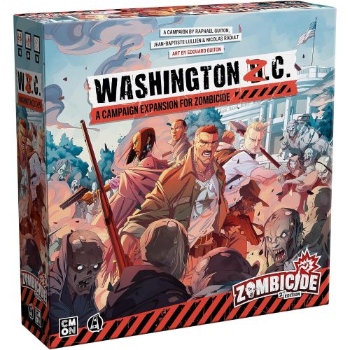  CMON Zombicide 2nd Edition: Washington Z.C. Expansion Zombie Game Cooperative Miniatures Board Game Horror Adventure Game Ages 14+ for 1 to 6 Players Average Playtime 60 Minutes Made by