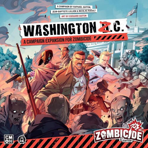  CMON Zombicide 2nd Edition: Washington Z.C. Expansion Zombie Game Cooperative Miniatures Board Game Horror Adventure Game Ages 14+ for 1 to 6 Players Average Playtime 60 Minutes Made by