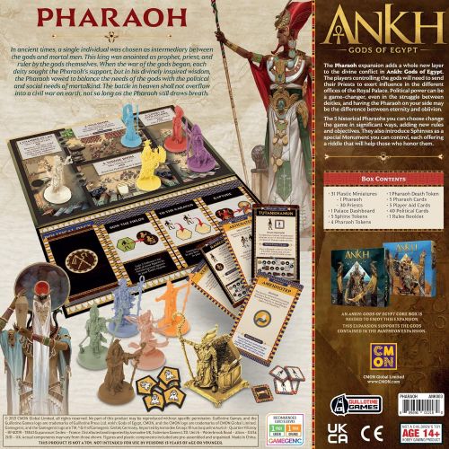  Ankh Gods of Egypt Board Game Pharaoh Expansion Ancient Egyptian Mythology Game Strategy Game for Adults and Teens Ages 14+ 2-5 Players Average Playtime 90 Minutes Made by CMON