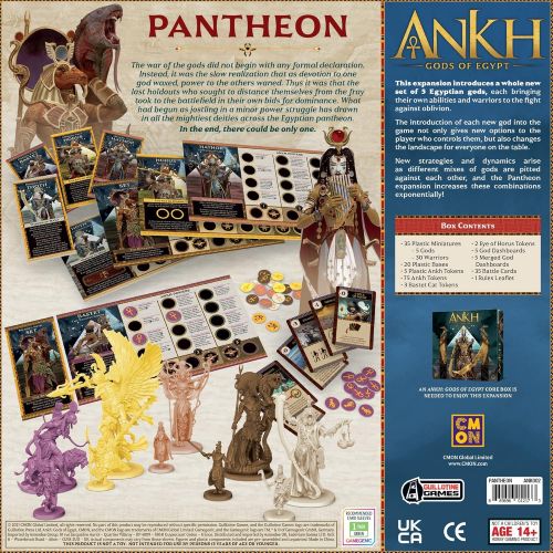  CMON Ankh Gods of Egypt Board Game Pantheon Expansion Ancient Egyptian Mythology Game Strategy Game for Adults and Teens Ages 14+ 2-5 Players Average Playtime 90 Minutes Made