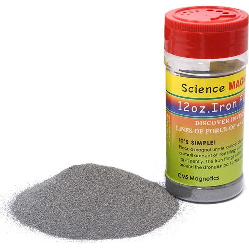  [아마존베스트]12 oz Fine Iron Filings Magnetic Iron Powder for Magnet Education and School Projects - Discover The World of Magnetics & See Magnetic Lines of This Unseen Force & More ( One Pack