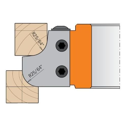  CMT 694.007.31 Roundover and Cove Cutter Head, 4-34-Inch Diameter, 1-14-Inch Bore