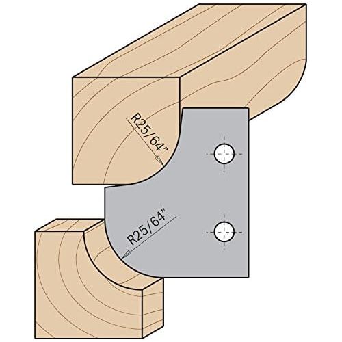  CMT 694.007.31 Roundover and Cove Cutter Head, 4-34-Inch Diameter, 1-14-Inch Bore