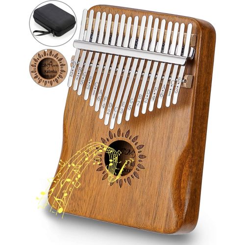  CMflower Kalimba 17 Key Thumb Piano Upgrade Design Acacia Wood Protective Case Tune Hammer Portable Handmade African Musical Instrument for Kids Adult Beginners Professionals